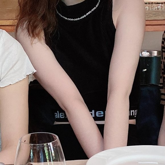 ALEXANDER WANG STRETCH CORD SLEEVELESS MOCK NECK W/ LOGO ELASTIC - Picture 3 of 3